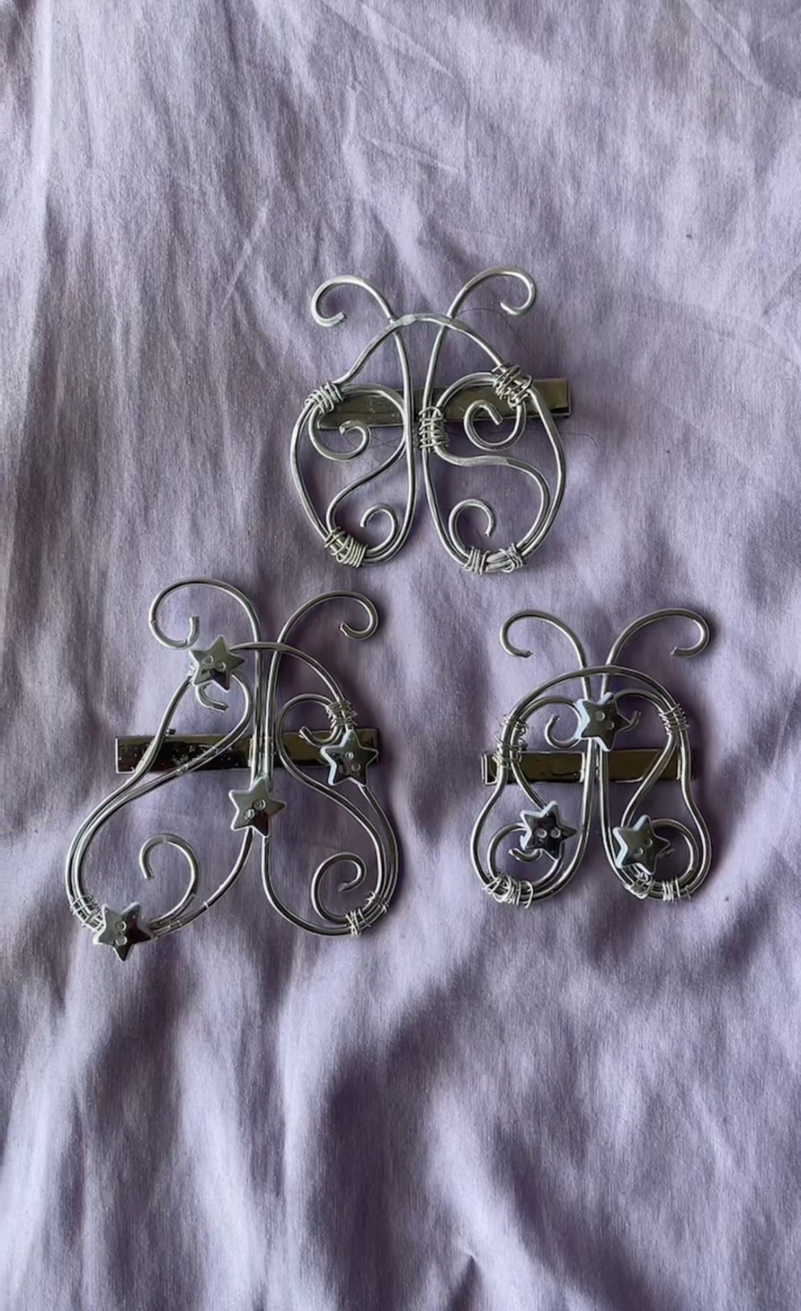wire ladybug hair clip