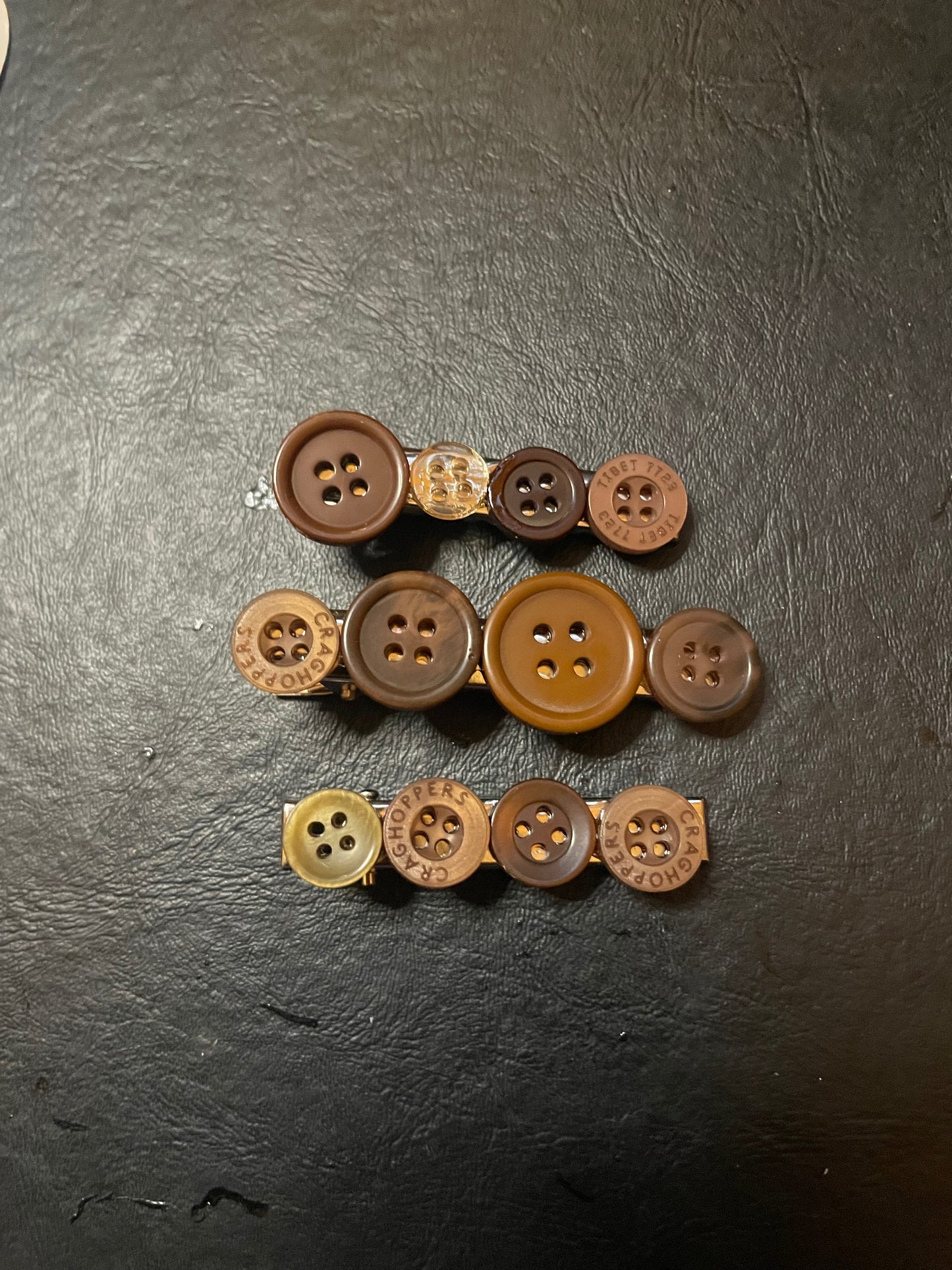button hair clip 3-pack