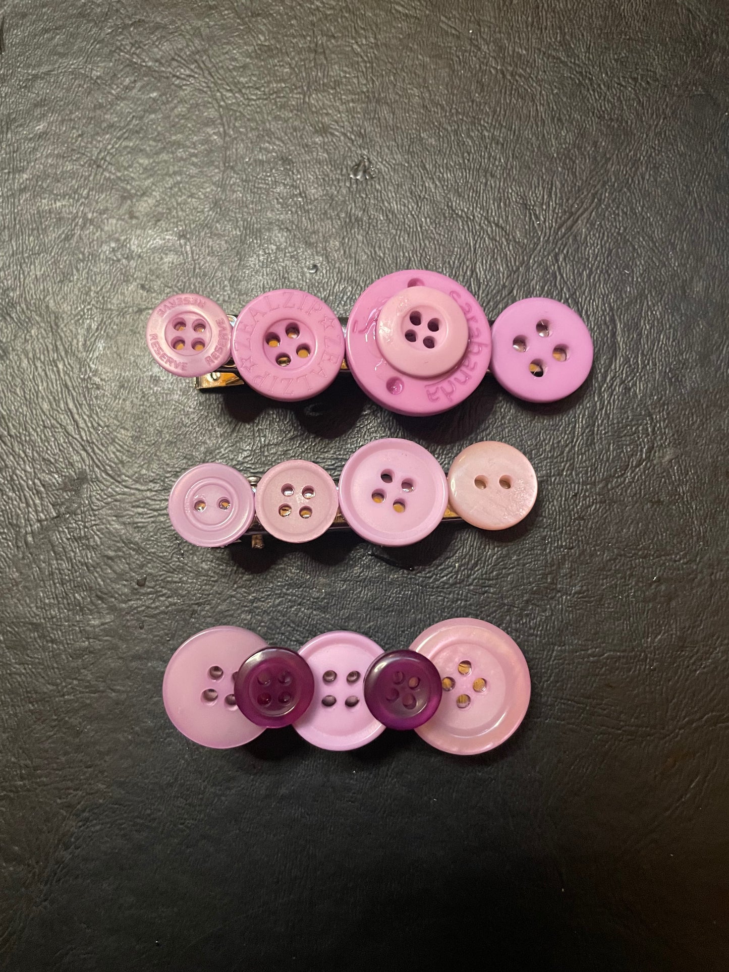 button hair clip 3-pack