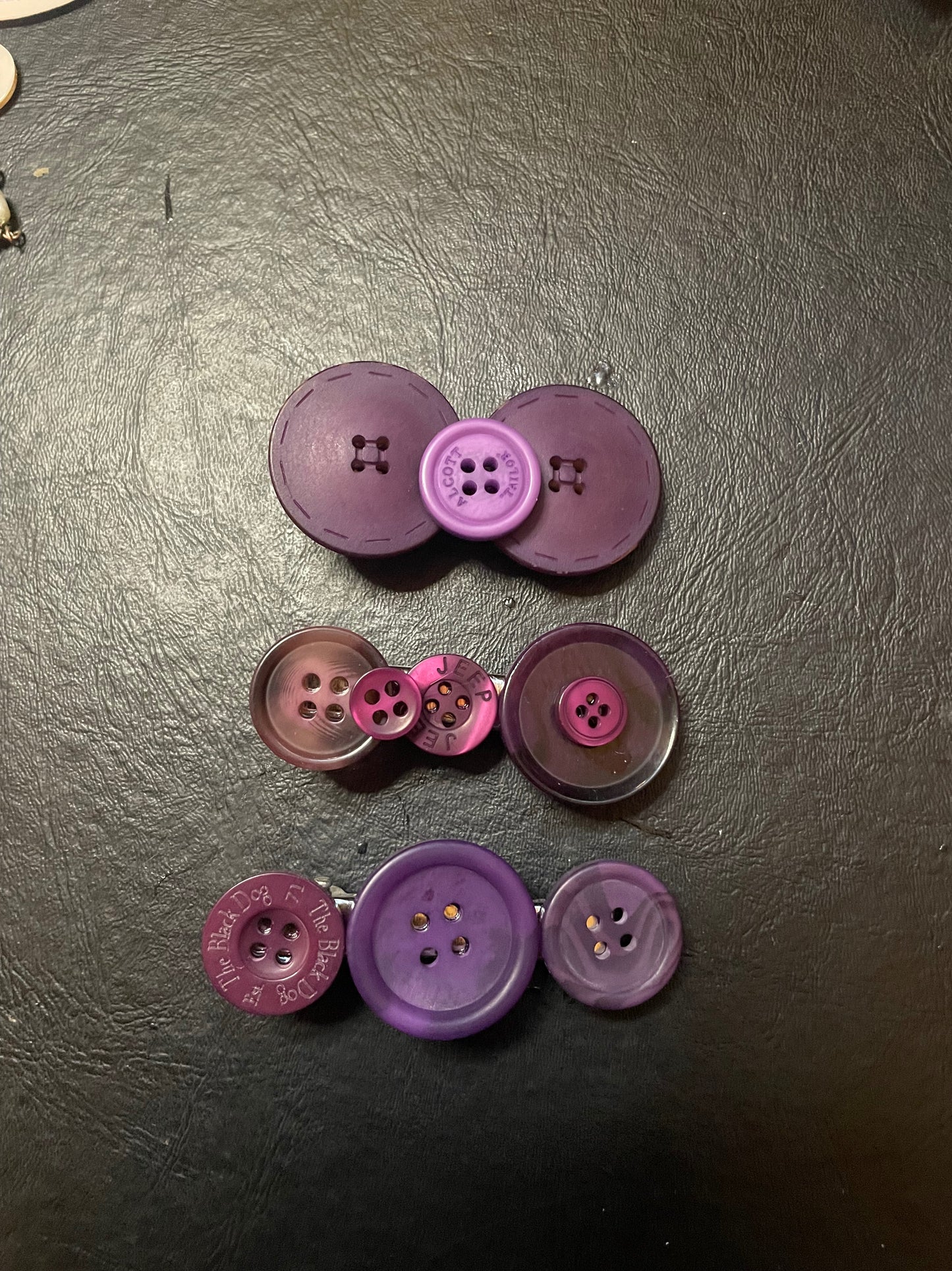 button hair clip 3-pack