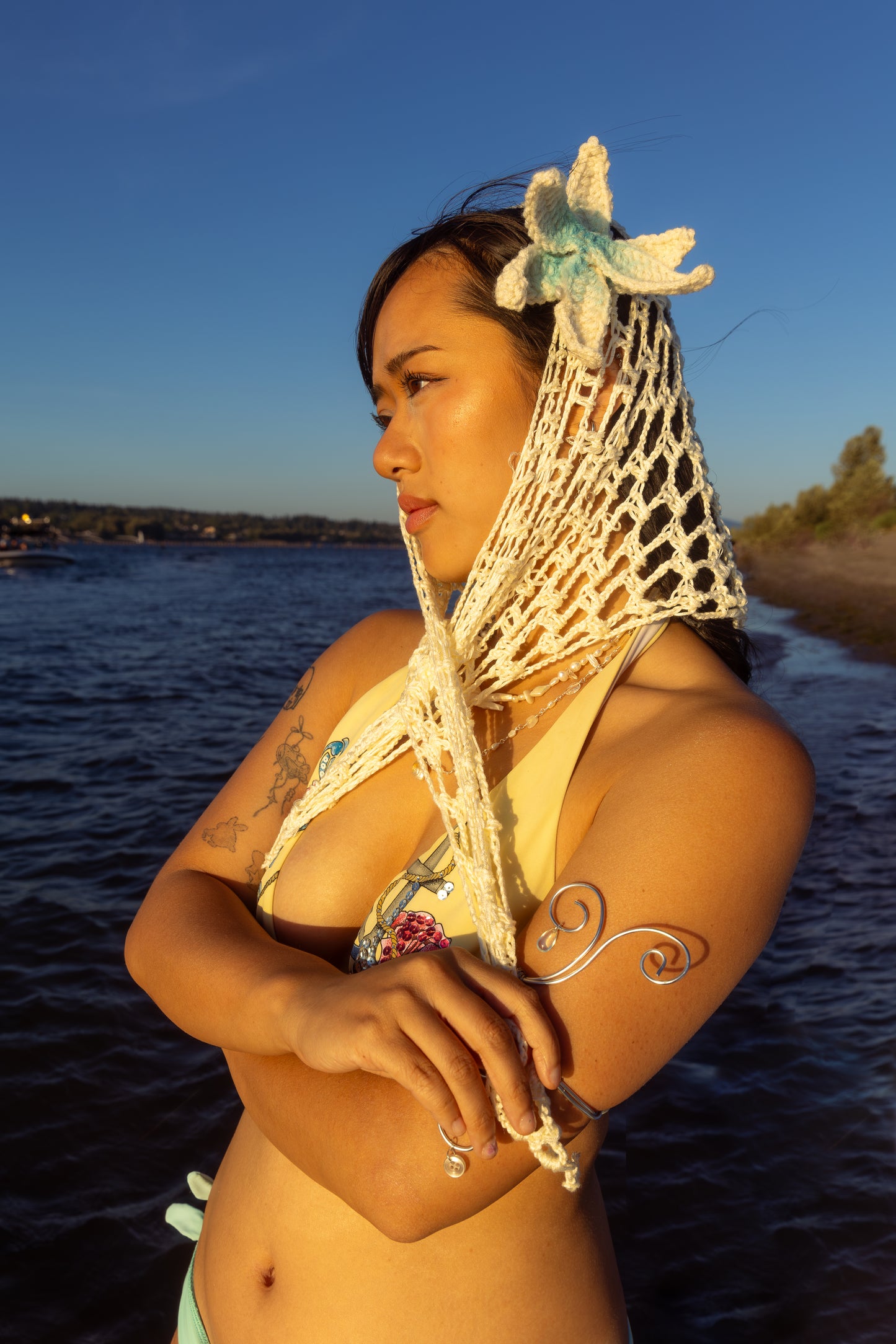 crochet mesh wrap