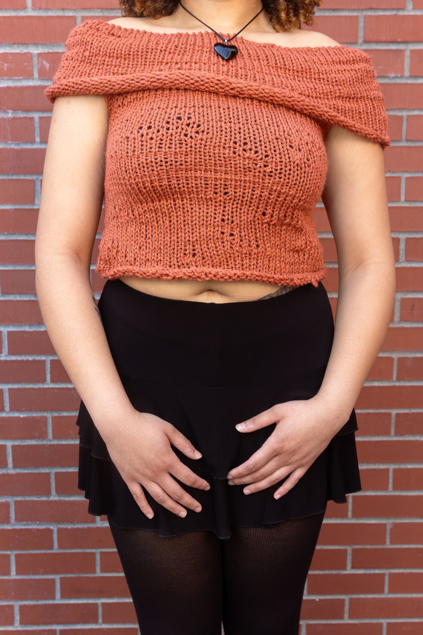 Knitted Off the Shoulder Top