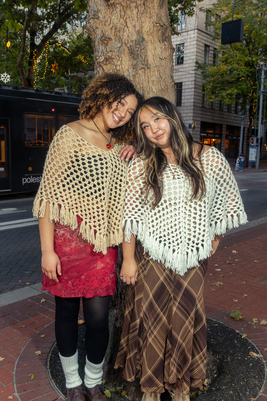 Crochet Mesh Poncho