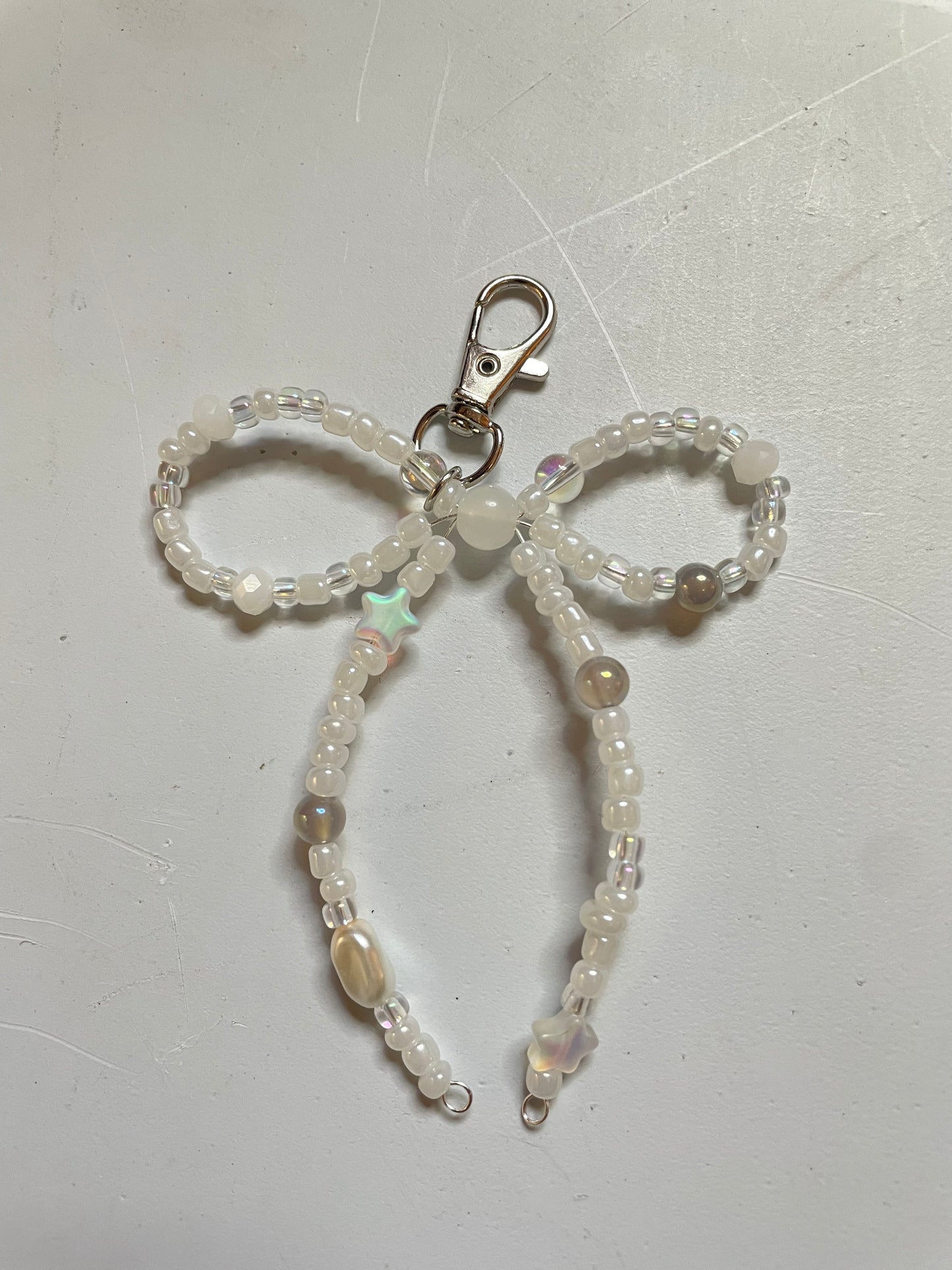 Beaded Bow Keychain