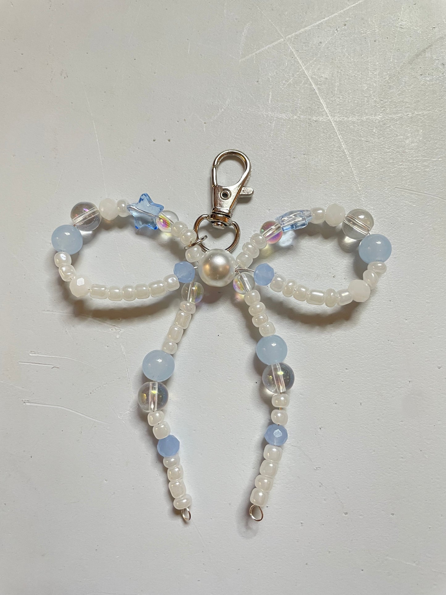 Beaded Bow Keychain