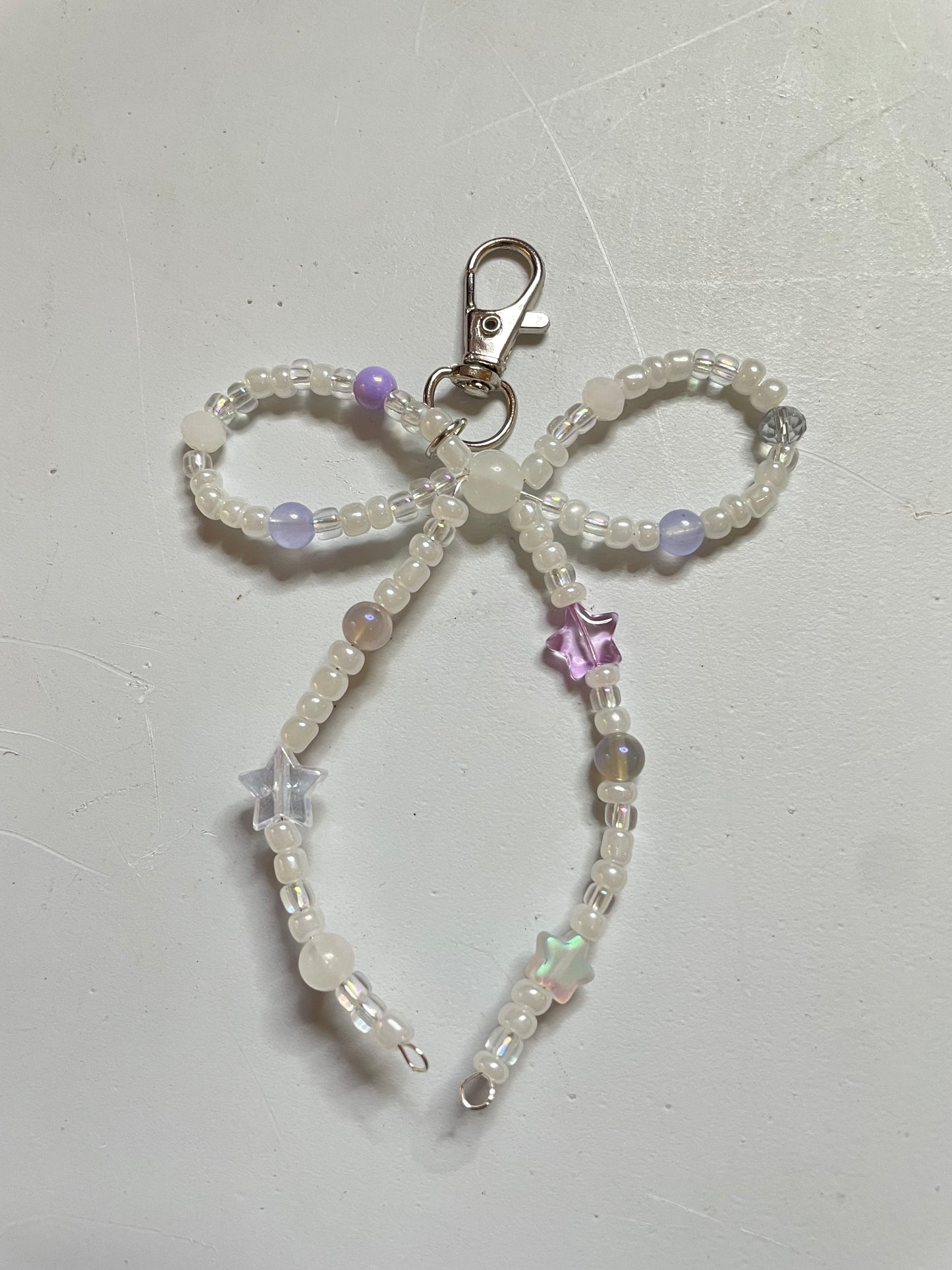 Beaded Bow Keychain