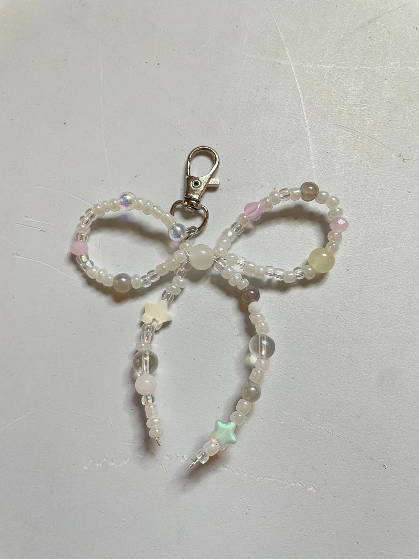 Beaded Bow Keychain