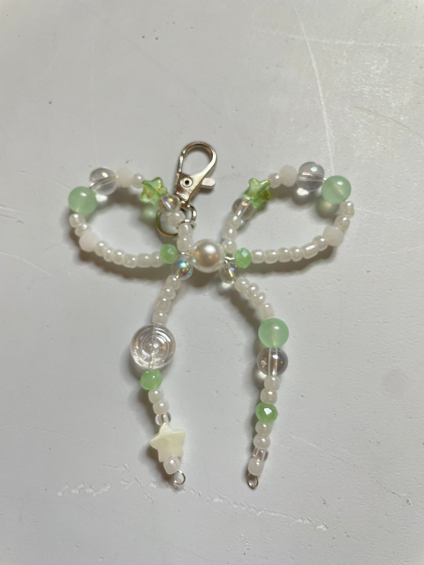 Beaded Bow Keychain