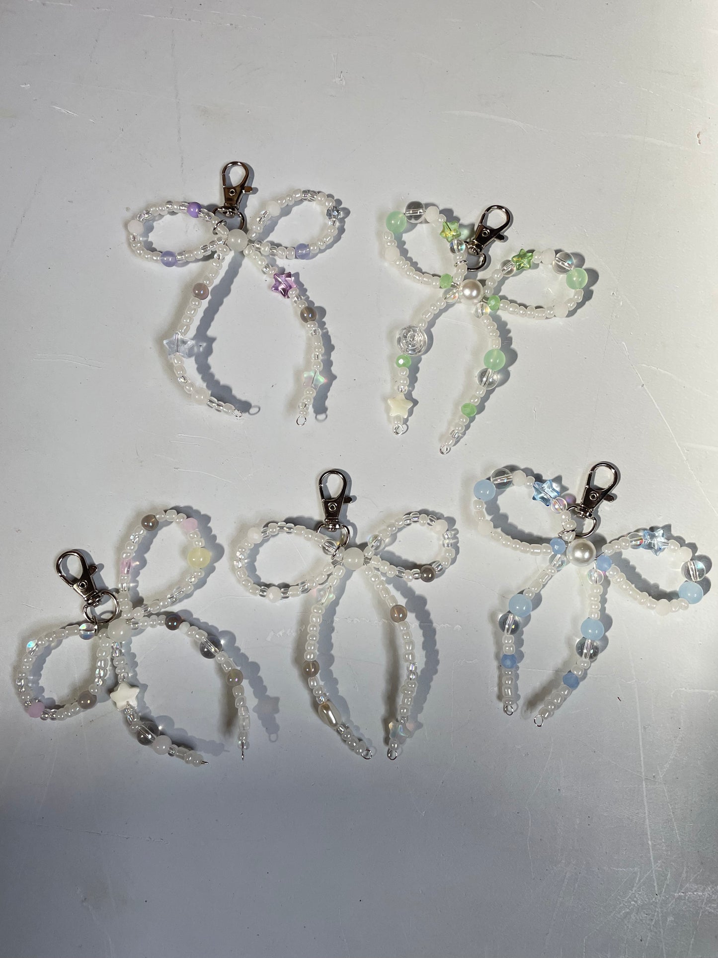 Beaded Bow Keychain