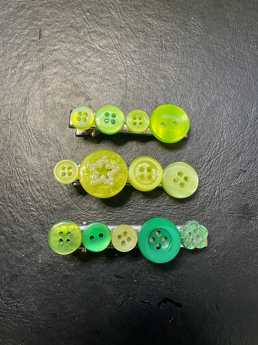 button hair clip 3-pack