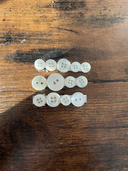 button hair clip 3-pack