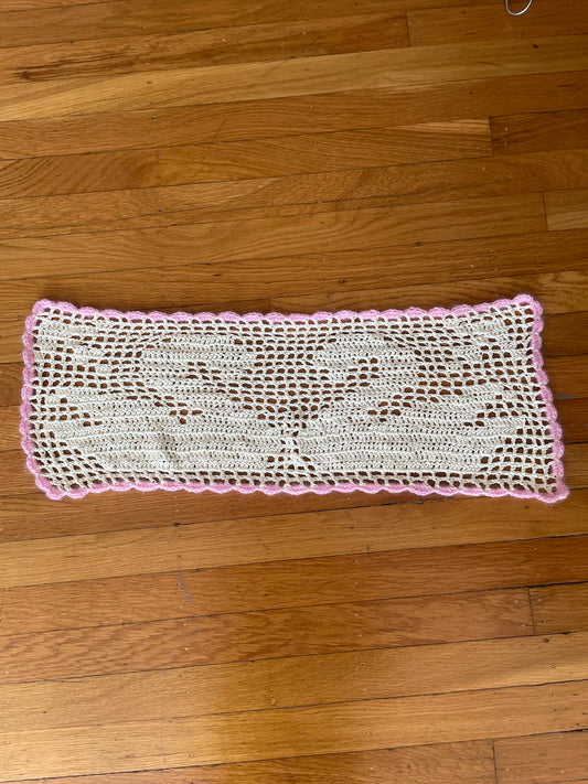 crochet swan tapestry