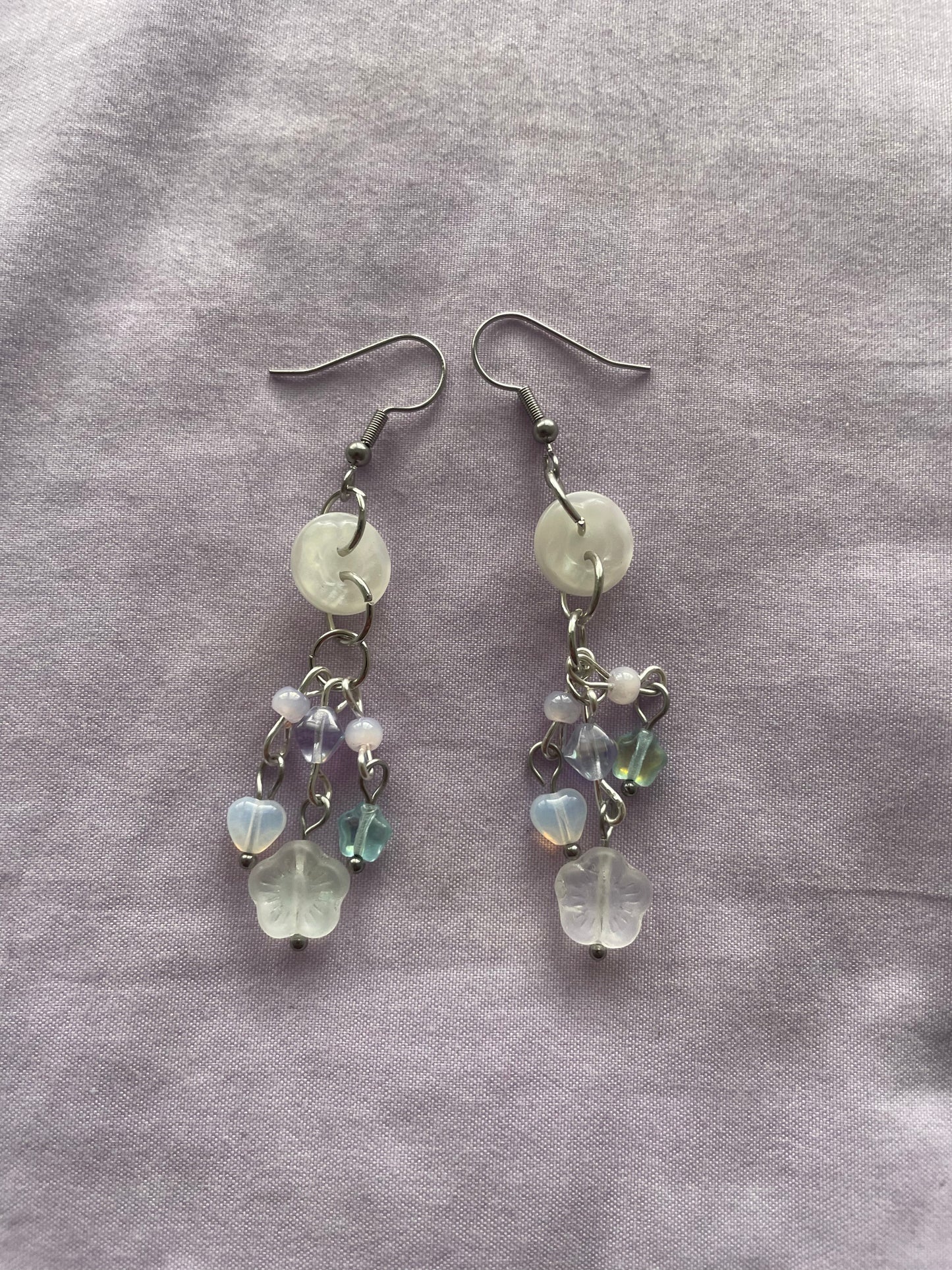 button earrings