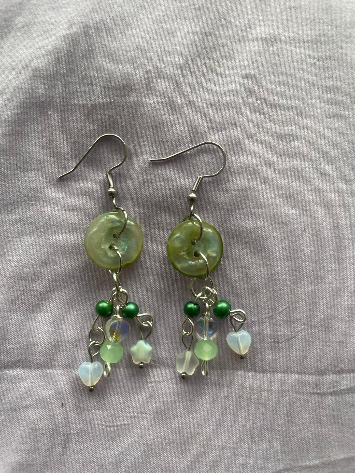 button earrings