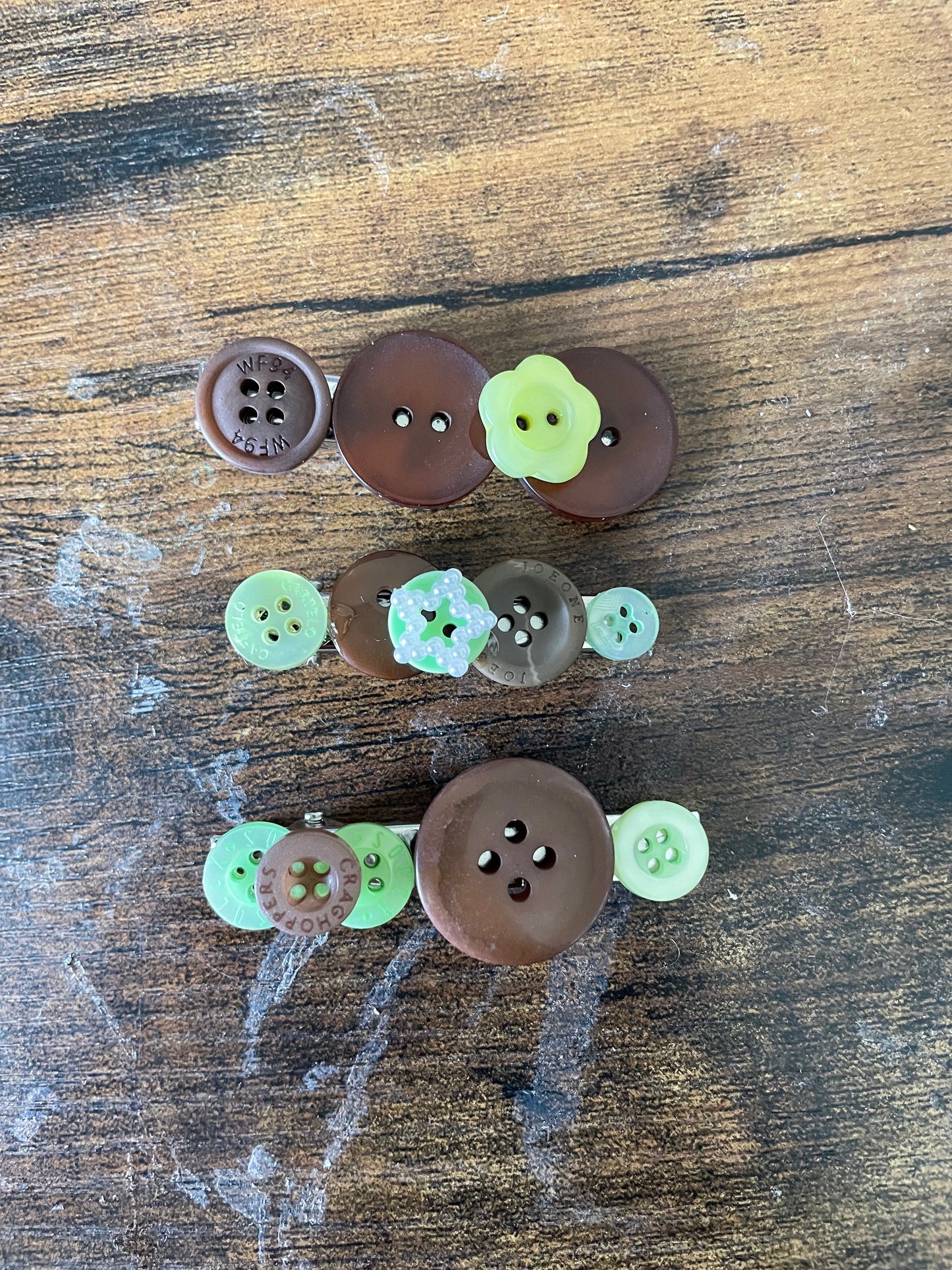 button hair clip 3-pack