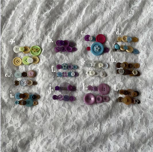 button hair clip 2-pack