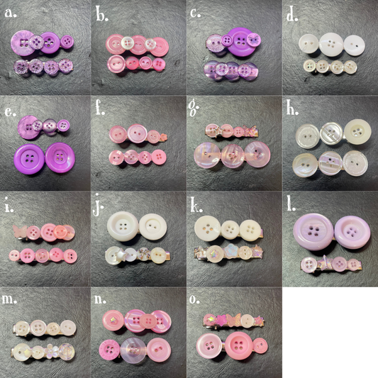 button hair clips 2-pack