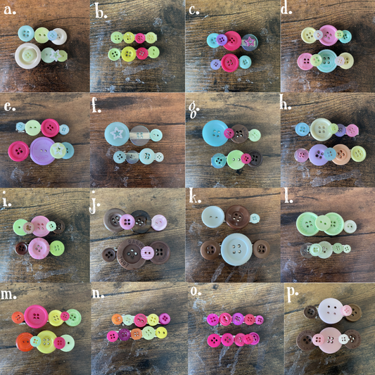 button hair clip 2- pack