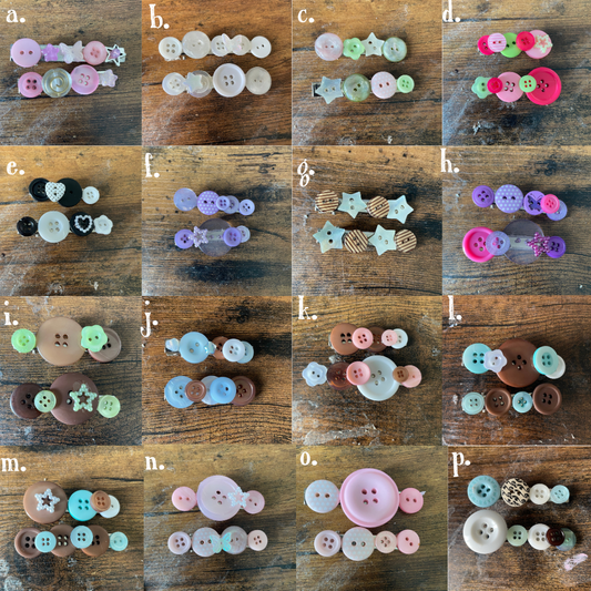 button hair clip 2-pack