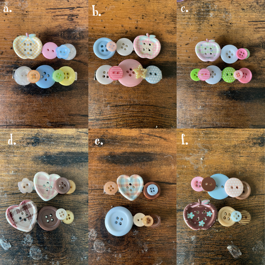 resin button hairclips