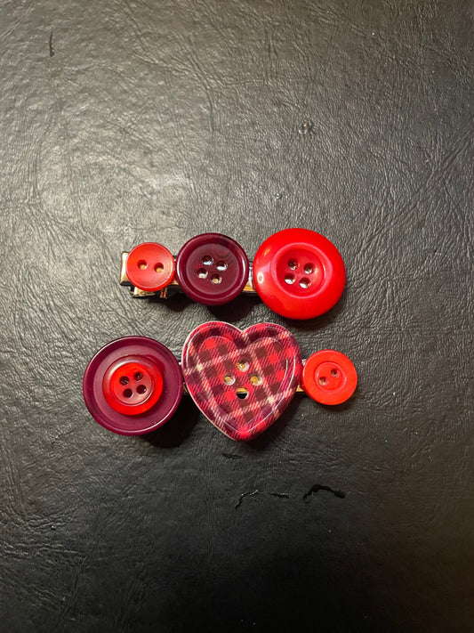 resin button hairclips